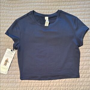 Alo Alosoft Crop Finesse Short Sleeve - S